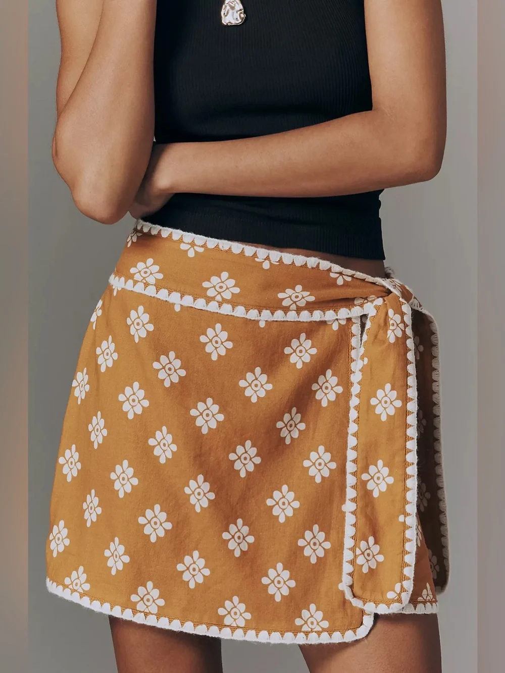 NWT Anthro FARM Rio Floral Wrap Skort Martina Color Sz XS